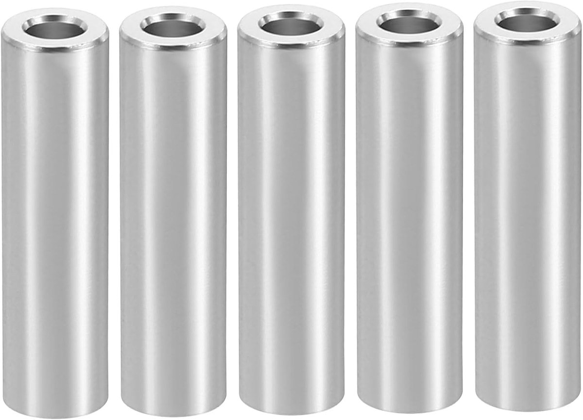 M4 Aluminium Spacers, 5 Stks Metalen Spacer Aluminium 4.2mm ID x 8mm OD x 30mm L Aluminium Spacer Schroef Standoff Ronde voor 5/32 "of M4 Schroefbouten