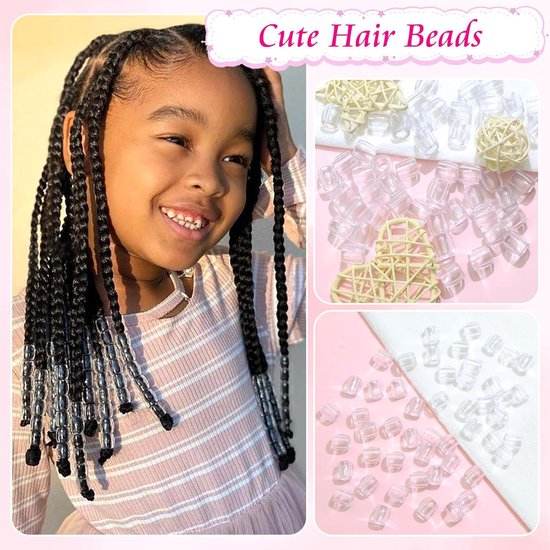 Haarparels 50PCS Transparant - Grote Acrylparels - Veilig en Zacht - Ideaal voor Kinderen - SnelShoppen — afbeelding 3