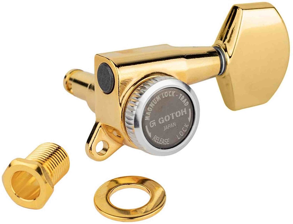 Gotoh GTH14052 SG381 stemmechanieken met Magnum Lock Trad and 01 knoppen, 3L3R, goud
