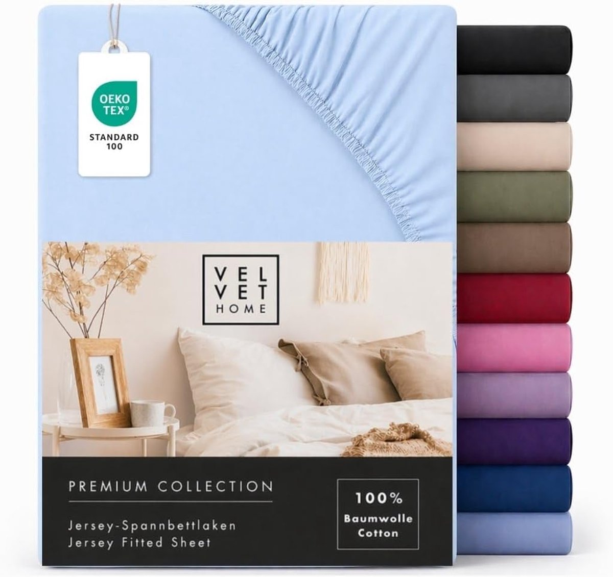 Fitted Sheet 180x200cm - 100% Kammgaren Katoen - Ademend en Elastisch - Gemakkelijk Onderhoud - SnelShoppen