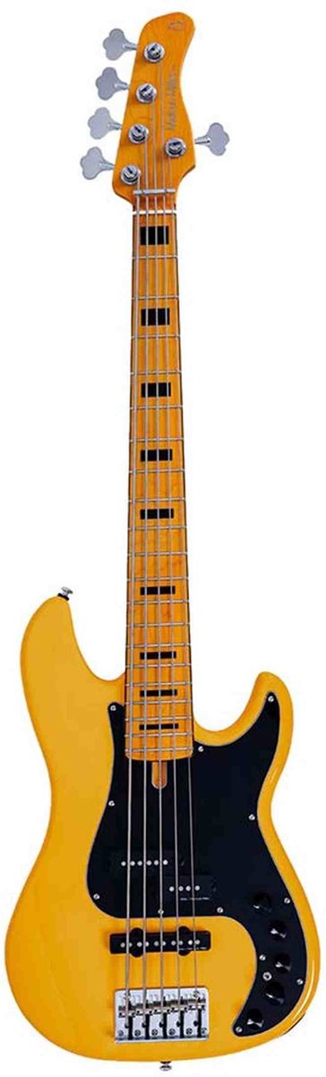 Sire P7N A5/SY Marcus Miller 5-snarige Actieve PJ Basgitaar Sunshine Yellow met Elzen Body en Heritage-3 Preamp