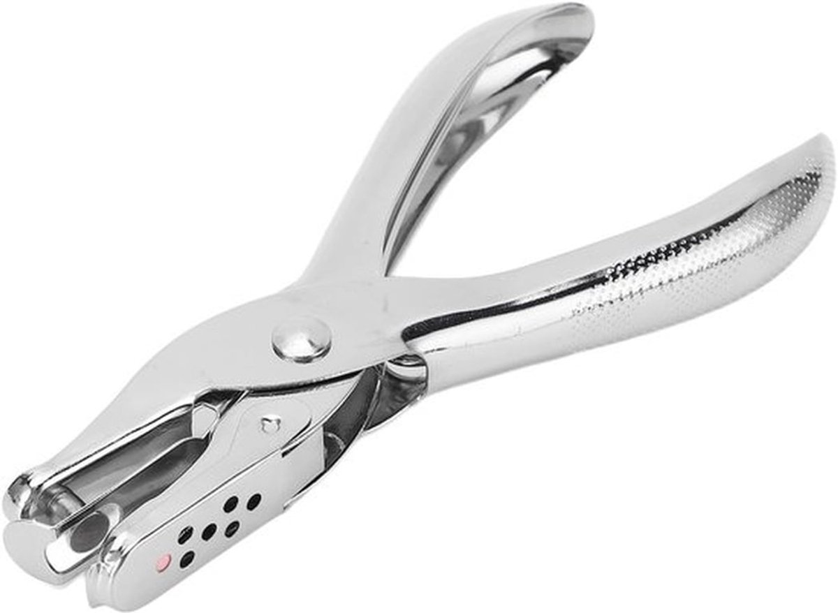 Perforator Heavy Duty - Enkele Perforator - Gatdiameter 6mm - Capaciteit 8 Vellen - Geschikt voor Papier/PVC - Zinklegering/IJzer - Papierpons