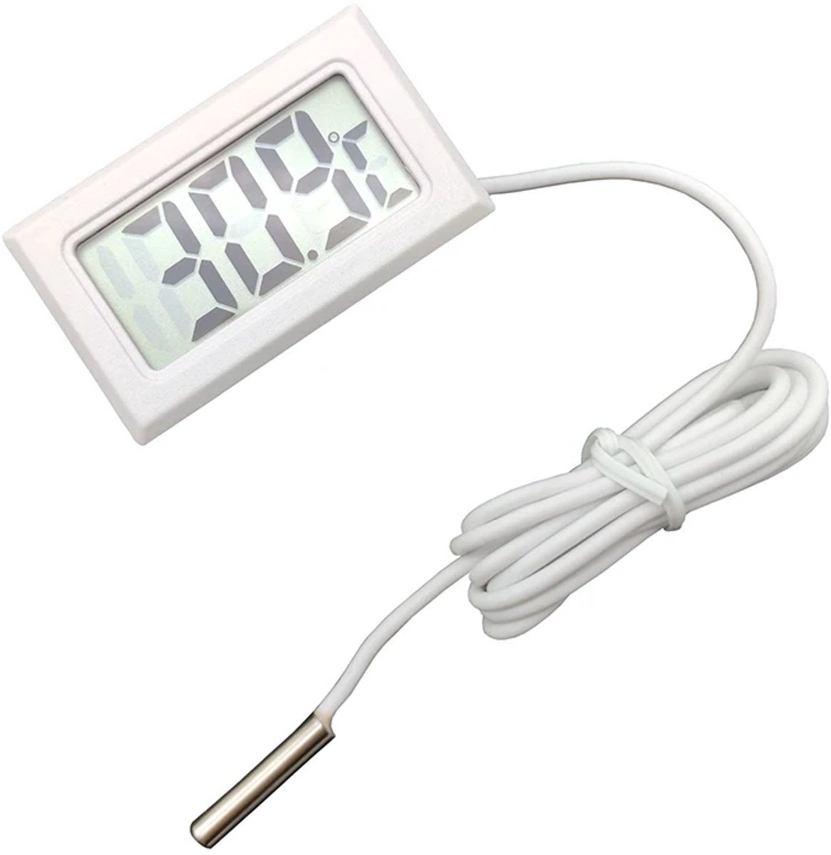 Thermometer - Digitale thermometer - Koelkast - Vriezer - Diepvries - Koelkastthermometer - Temperatuurmeter - Digital thermometer - Fridge thermometer - Wit - Jonyx