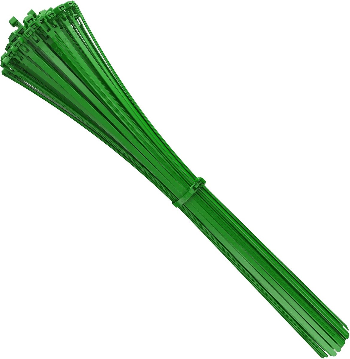 Kabelbinders Extra Lang - 540 mm x 7.6 mm - Herbruikbaar Tie Wraps 540mm lang - Hoge kwaliteit Premium Nylon Losneembaar Tie Wraps Groen - 100 stuks
