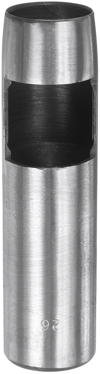 Gatstans voor leer, 26 mm, gereedschap voor het boren van ronde gaten, riem, koolstofstaal, individuele stans voor het snijden van armbanden, horloge, handwerk, leer, rubber, papier, stof