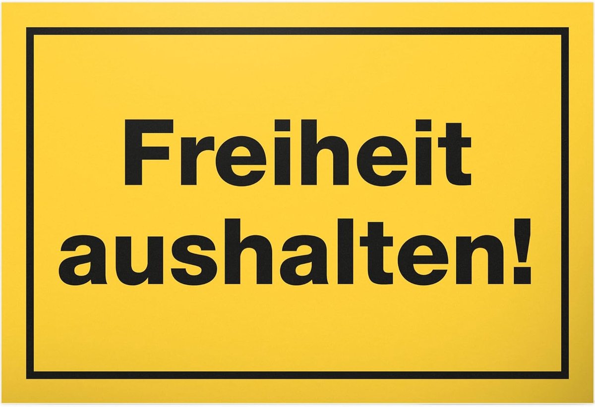 Freiheit aushalten (Einfahrt Freihalten einfahrt) - bord 30 x 20 cm - cadeau-idee party cadeau feestdecoratie deco collega's vrienden - kaart spreukenbord grappige spreuk deurbordje