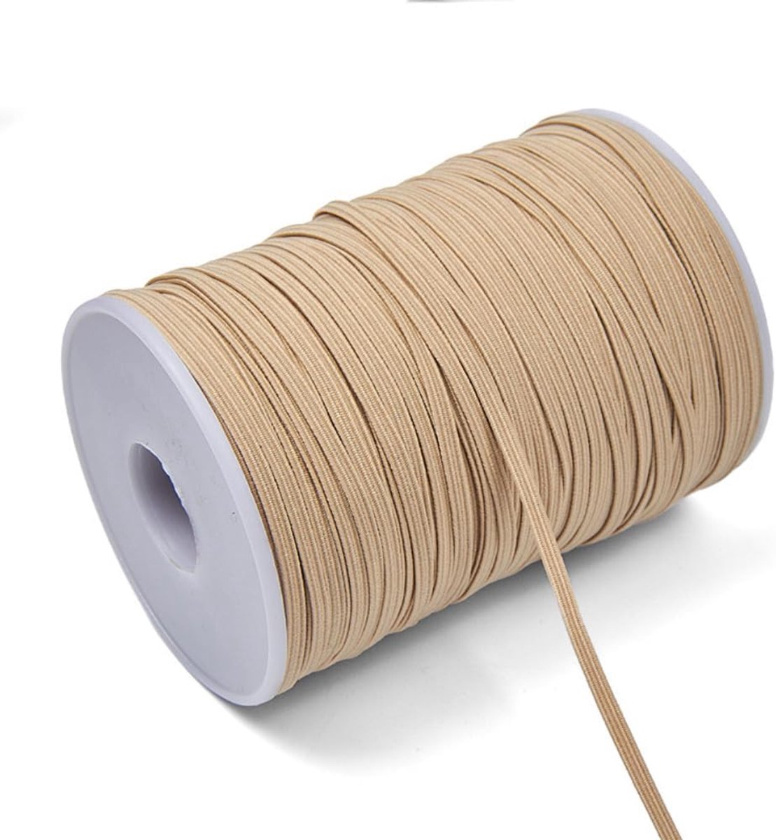 Elastische band, elastische band, naaiband, band voor broekband, broekelastiek voor naaien en huishouden, doe-het-zelf handwerk, kledingaccessoires, handgemaakt, beige