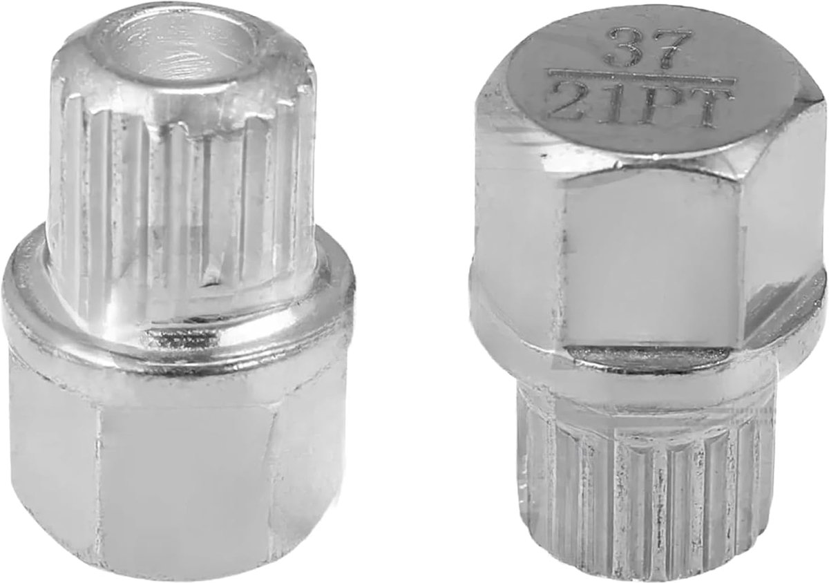 Velgenslot voor BMW X1, X3, X5, X6, X7, X-serie, 1x Wielmoer BMW Diefstalbeveiliging, 37/21PT, Zilver, Chroom-molybdeenstaal
