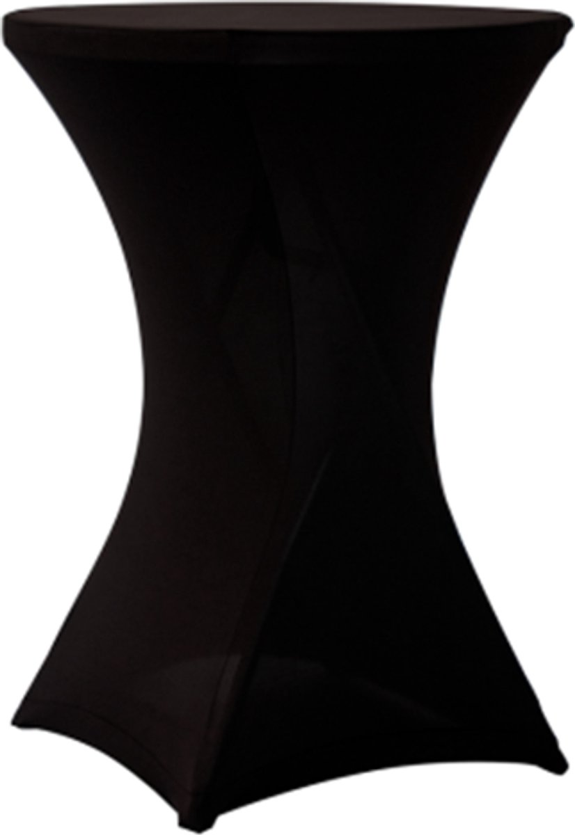 Tafelhoes - Tafelrok - Spandex - Stretch tafelhoes - Tafel decoratie - Feestdecoratie - Table cover - Tafelkleed - Uitrekbaar - Event decoratie - 110x80 cm - Zwart - Jonyx