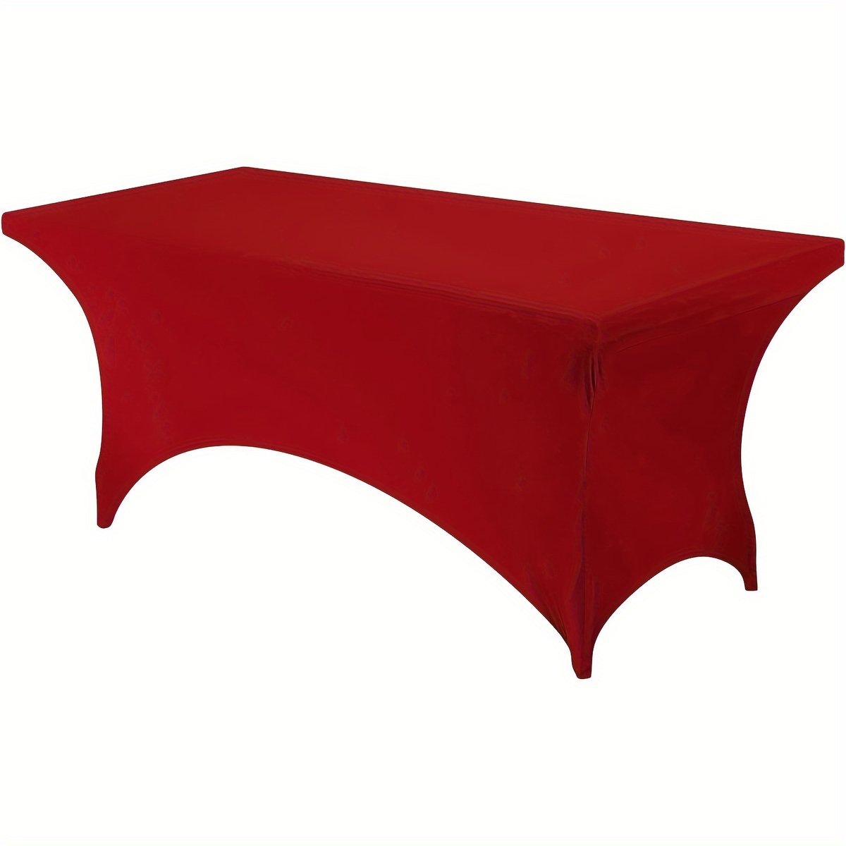 Tafelhoes - Tafelrok - Spandex - Stretch tafelhoes - Tafel decoratie - Feestdecoratie - Table cover - Tafelkleed - Uitrekbaar - Event decoratie - 183 x 76 cm - Rood - Jonyx