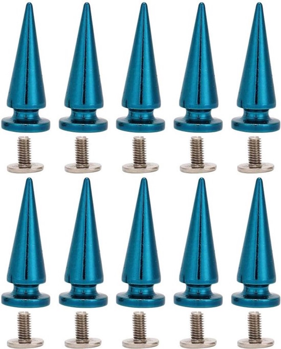 Grote Conische Spikes voor DIY Projecten - 10 Stuks 10x26mm - Perfect voor Leren Schoenen, Jassen en Handwerk
