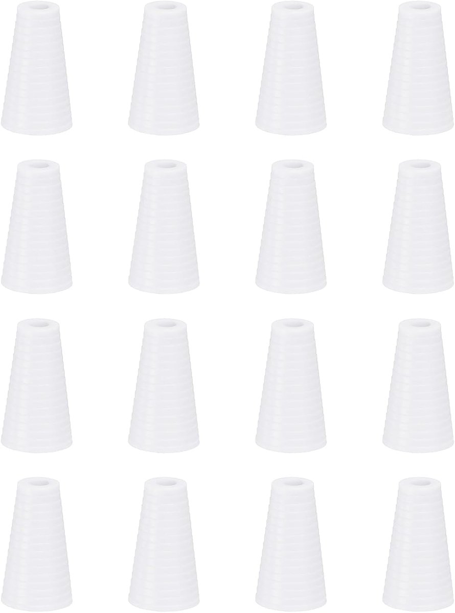12 stuks koordknopen, 19 mm, gordijnkwastjes, plastic trekkoord, kwastjes, druppels, trekhanger, voor rolgordijnen, jaloezieën, gordijnen, wit