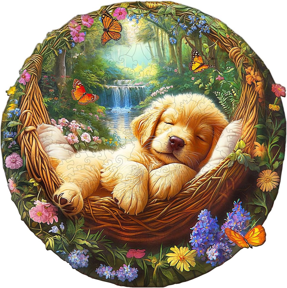 puzzel voor volwassenen, slapende honden, 280 stukjes, houten puzzel, geschenkdoos, unieke puzzelgeschenken voor puzzelliefhebbers, wanddecoratie en cadeau voor vrienden en familie