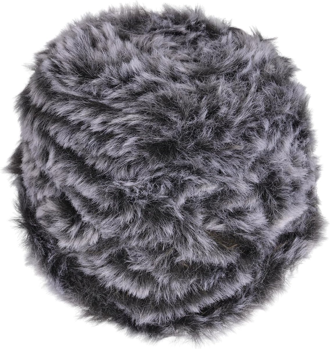 64 meter bontgaren, 100 gram zachte pluche pluizige dikke polyester nepbont wimpergaren voor haken handbreien deken hoeden haken, nachtzwart