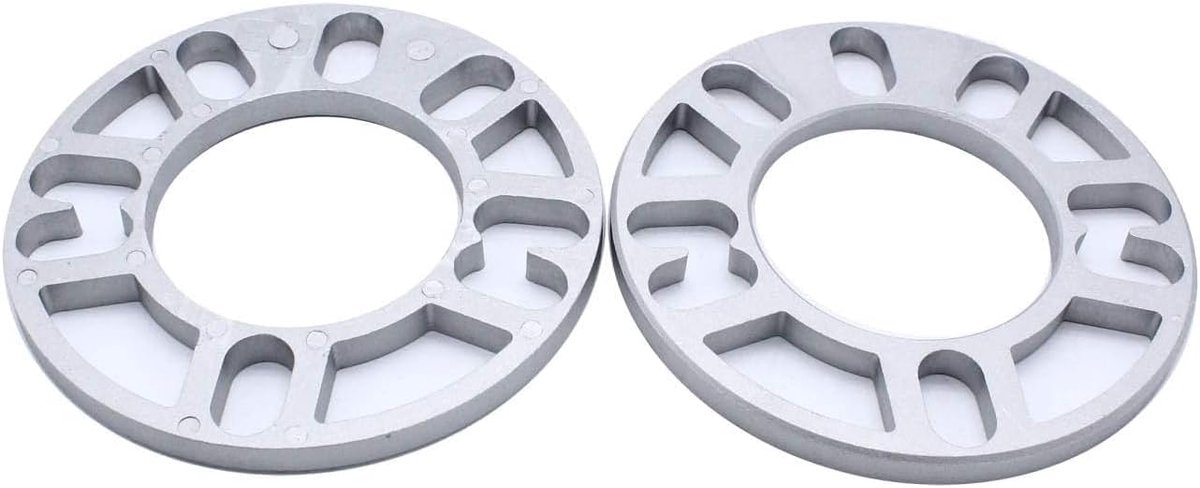 2 stuks 10 mm spoorverbreders van aluminiumlegering, 4- en 5-gats universele spoorverbreder, 76 mm middenboring, 98 mm–120 mm steekkreisdiameter