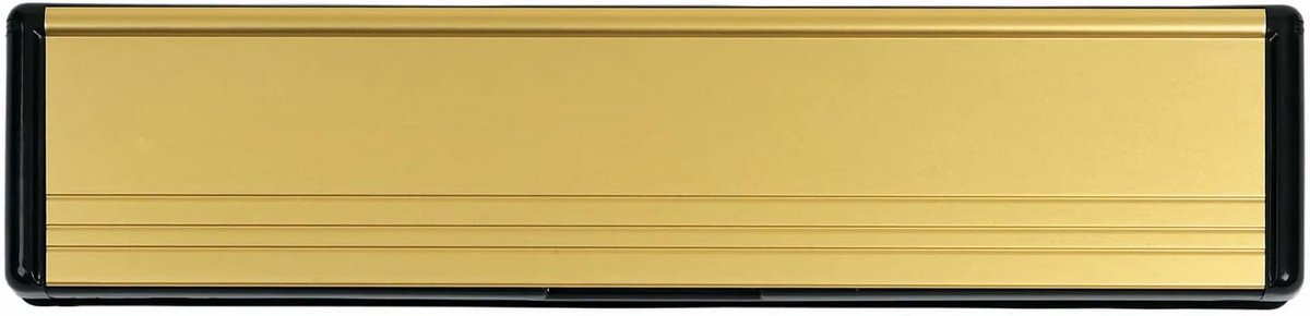 12" verstelbare brievenbus, anti-snap klep, tochtsluiting, goud | 30.6cm Gehulde Brievenbus voor 2040mm Deurdikte, de Samengestelde Houten Deuren van UPVC