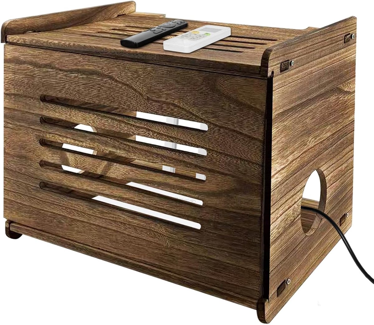 routerplank, router opbergdoos voor kabelbeheerrek en organizer, routerboxverberger om kabel te beheren