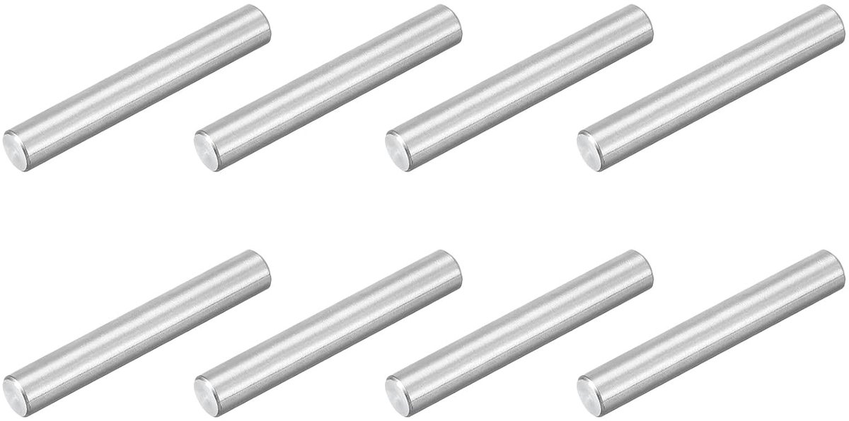 Centreerpenhouders, 8 stuks, 304 roestvrij staal, M8 x 50 mm, cilindrische penhouder, plankdrager, parallelle pen voor mechanische productie, industriële installatie, installatie van meubels