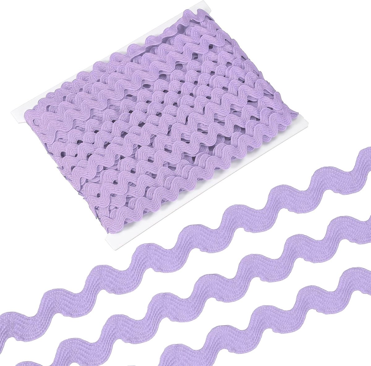 13 Yard Rick Bord Band 5 mm Golfvorm Naaien Buigen Franjes Borden Golven Rand Voor Naaien DIY Kleding Geschenkverpakking Bruiloft Decoratie Lichtpaars