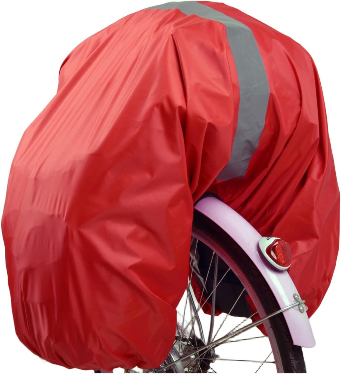 100L Fiets Bagagerek Regenhoes met Reflecterende Streep, Fietskoffer Regenhoes, Rood