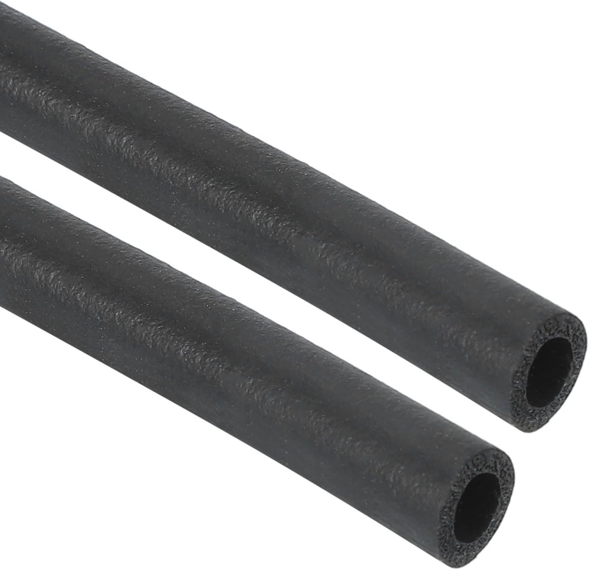 5 mm ID x 8 mm OD x 1 m lange buis isolatie schuimbuis, 2 stuks buisafdekking wikkelrol EPDM-staafbuis voor handvat grip HVAC-airconditionereenheden, zwart