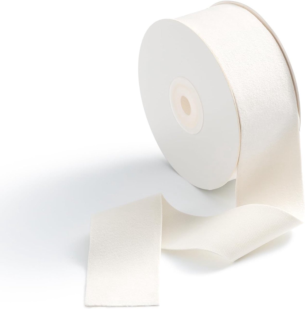 Wit geschenklint breed fluwelen lint wit 3,8 cm x 9 m fluwelen strik naaien ornamenten