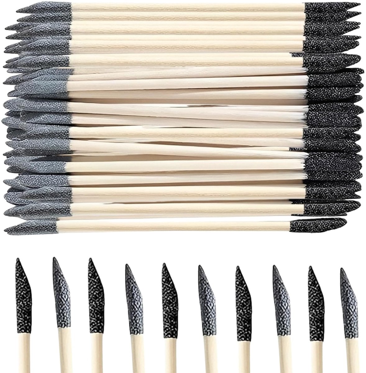 Schuurstaafjes voor fijne details, schuurstaafjes met dubbel uiteinde, korrel 150/280, slijpstaafjes met twee uiteinden, zandsticks voor modelbouw, houtbewerking, nagelkunst