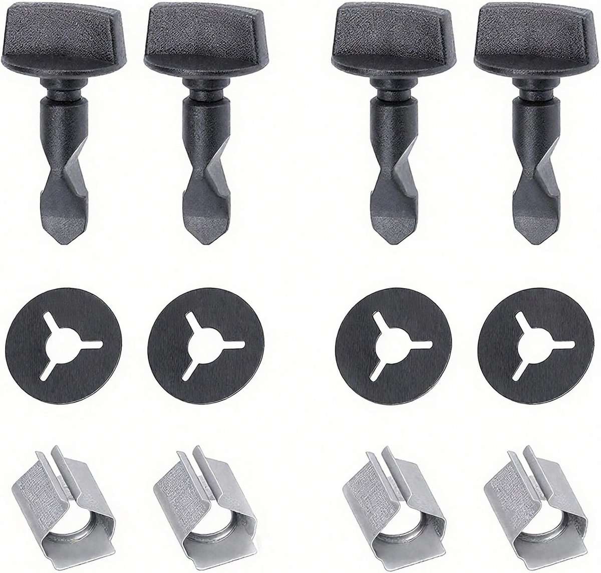 12x trekhaak bumperclips met afdichtingen - getrouwe bevestiging voor Audi A3/Q5/Q7 & VW Golf / Passat / Tiguan - Incl. rubberen ringen, complete set voor achterbumper