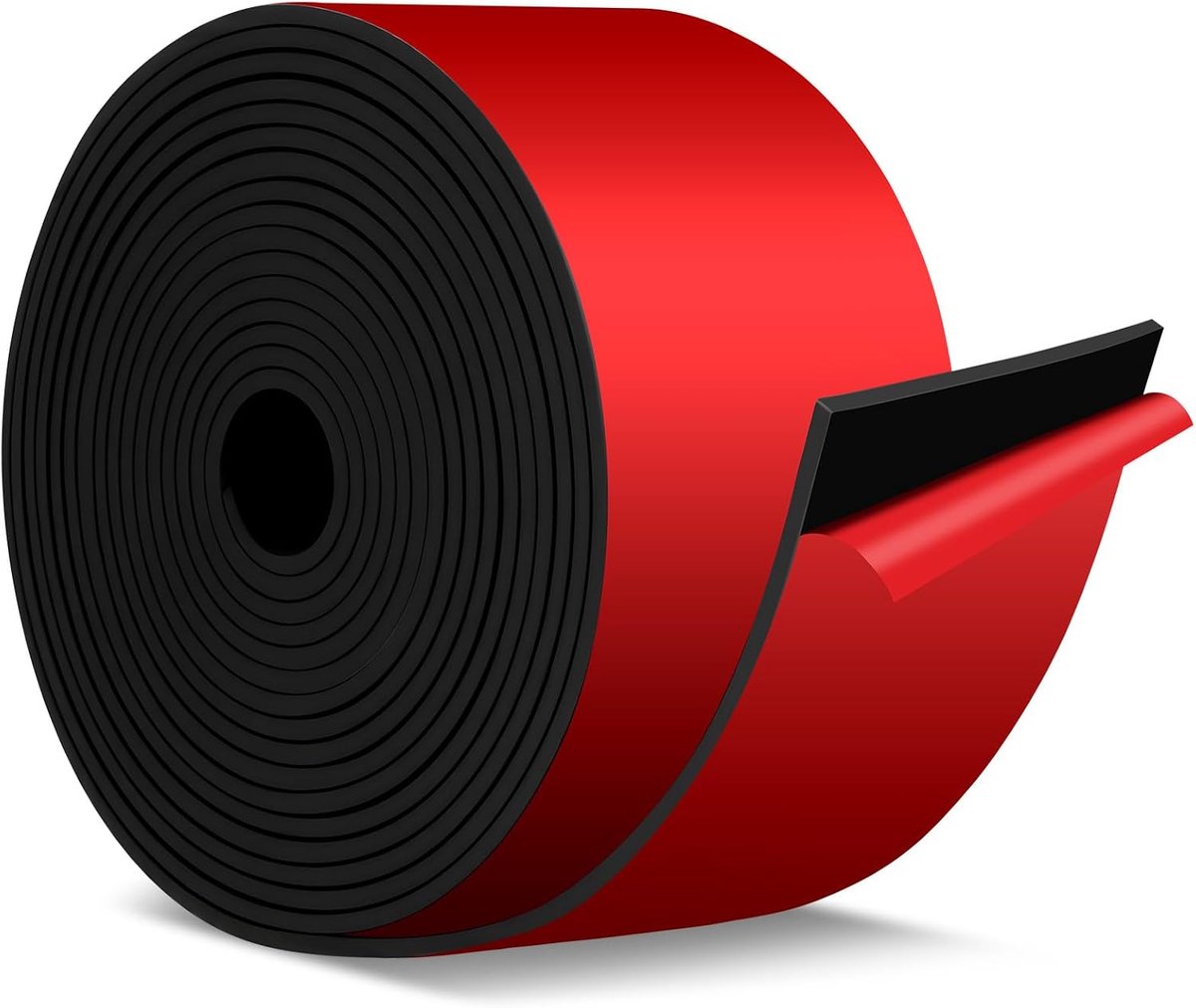 rubberen strip, 3 m x 50 mm x 2 mm, zelfklevend | Zelfklevende rubberen plaat voor doe-het-zelvers, bescherming van vloerbedekkingen, anti-trilling, antislip