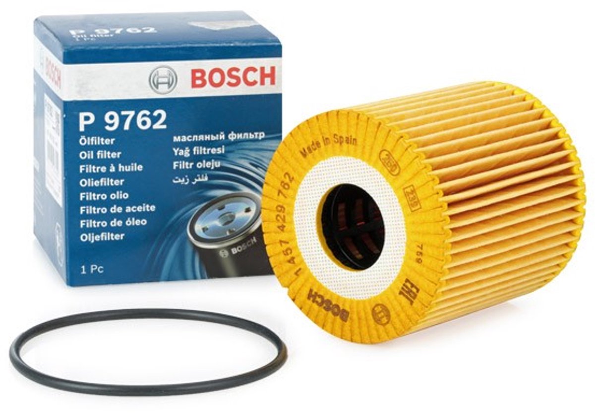 Bosch Oliefilter P9762 | 1457429762 | OEM 03N115562 | 03N115466 | 03N115562B | Audi A3 A4 A5 A6 Q3 Q5 | VW Golf VII Passat B8 Tiguan Touran | SEAT Leon | Škoda Octavia Superb 2.0 TDI