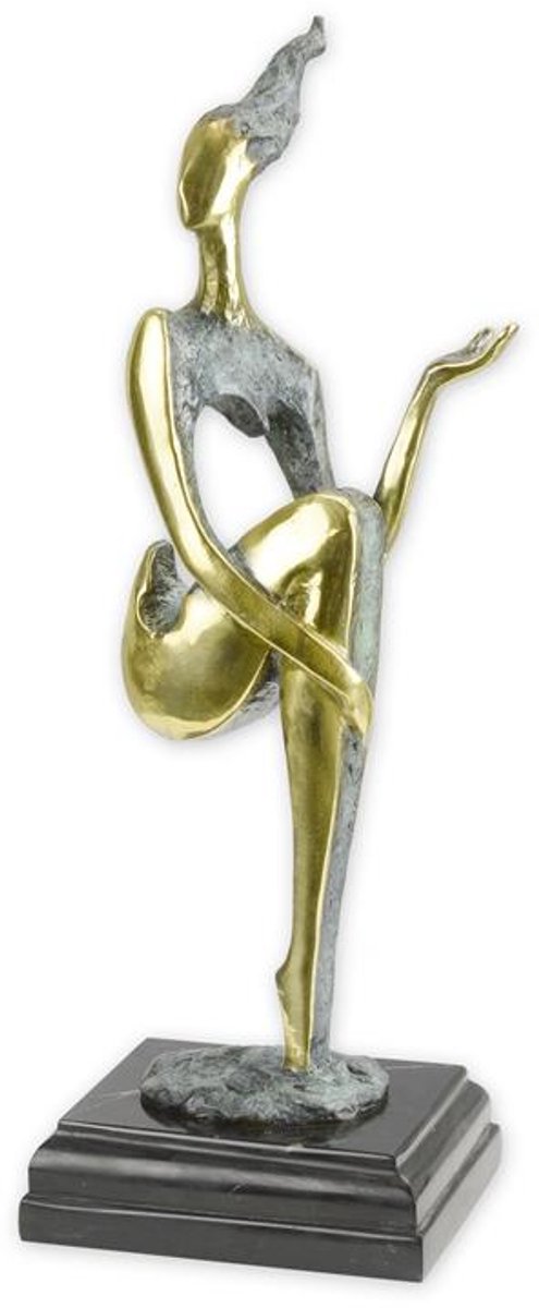 Dansende vrouw - Bronzen beeld - abstract - 41,5 cm hoog