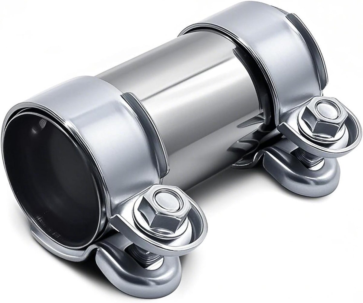 uitlaatpijpklem, Ø 45 mm x 125 mm motoruitlaat, roestvrijstalen slangklemmen, uitlaatklem, 45 mm voor motorfiets en auto-accessoires