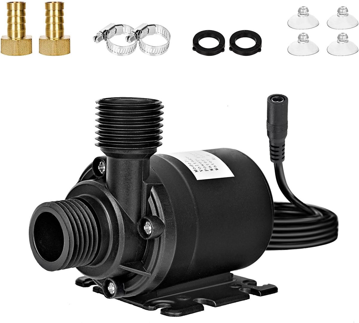 Mini, Mini Waterpomp 12V, 800L/H 5M Dompelpomp 12V, Aquarium Pompen, Borstelloze Dompelwaterpomp, Ultrastille, voor Aquarium, Vijver, Mini Visbak, Fontein, Hydrocultuur, Watercirculat