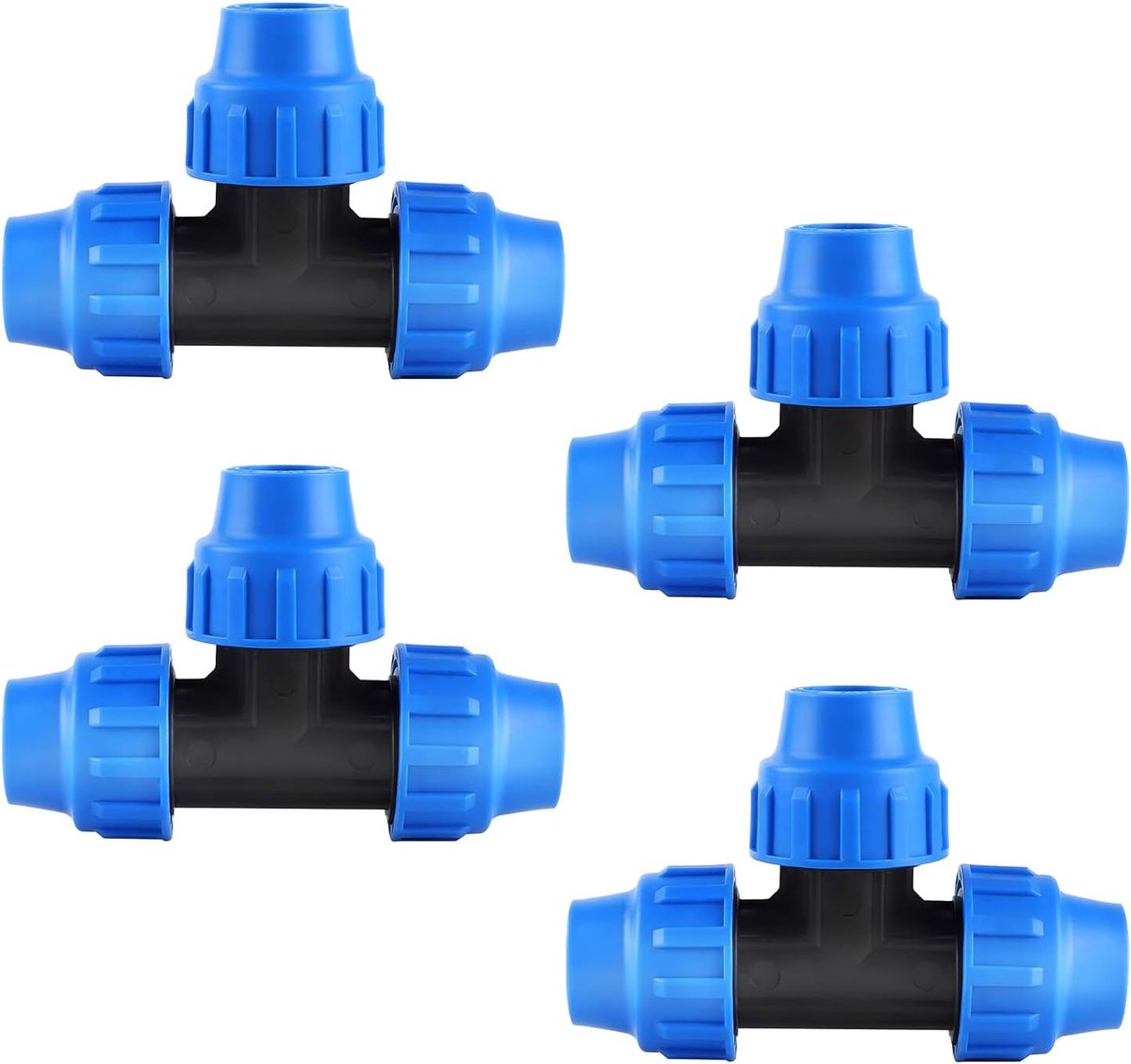 buis 20 mm schroefverbinding PP fitting T-stuk: buisconnector voor richtingsverandering van de aanvoerbuis, Quick&Easy verbindingstechniek