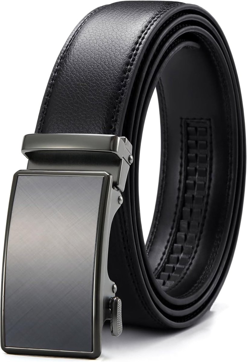 riem mannen, automatische leren riem mannen ratel voor business suit, 35mm zonder gaten, maat aangepast