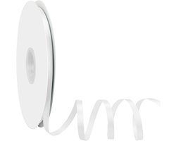 lint wit, Dooozy 10 mm 91 m cadeaulint decoratielint stoffen lint voor het verpakken van geschenken, Kerstmis, bruiloft, decoreren