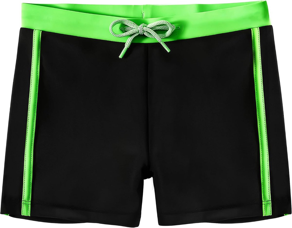 Zwembroek Jongens Korte Zwemshort met Voering Zwemshort Verstelbaar Koord Zwemkleding Strakzittende Sneldrogende Zwemkleding voor Tieners 7-14 jaar, Maat 128-164
