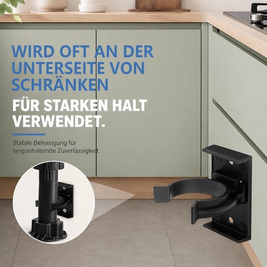 20 stuks plinten clips met 44 schroeven, voor keukenplint, robuuste stabiele keukensokkel, bevestiging voor 27-32 mm plint keuken (zwart) — afbeelding 4