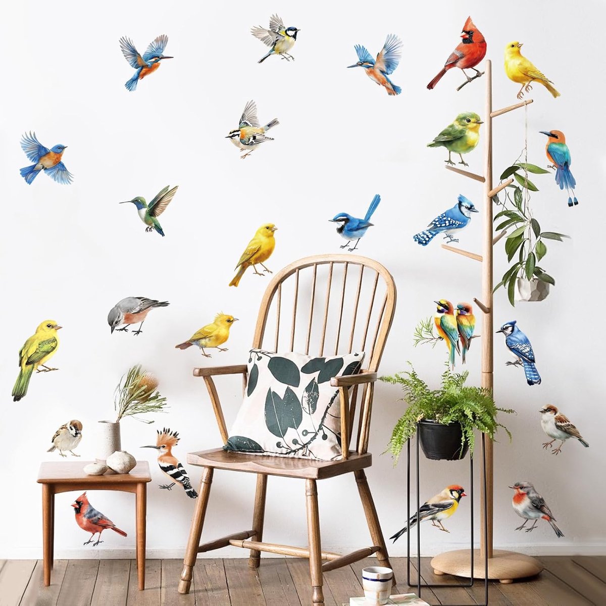 Muurstickers Peel and Stick, Flying Birds Muurstickers, Verwijderbare Vinyl Muurdecoratie Kunst voor Woonkamer Slaapkamer Kantoor Keuken