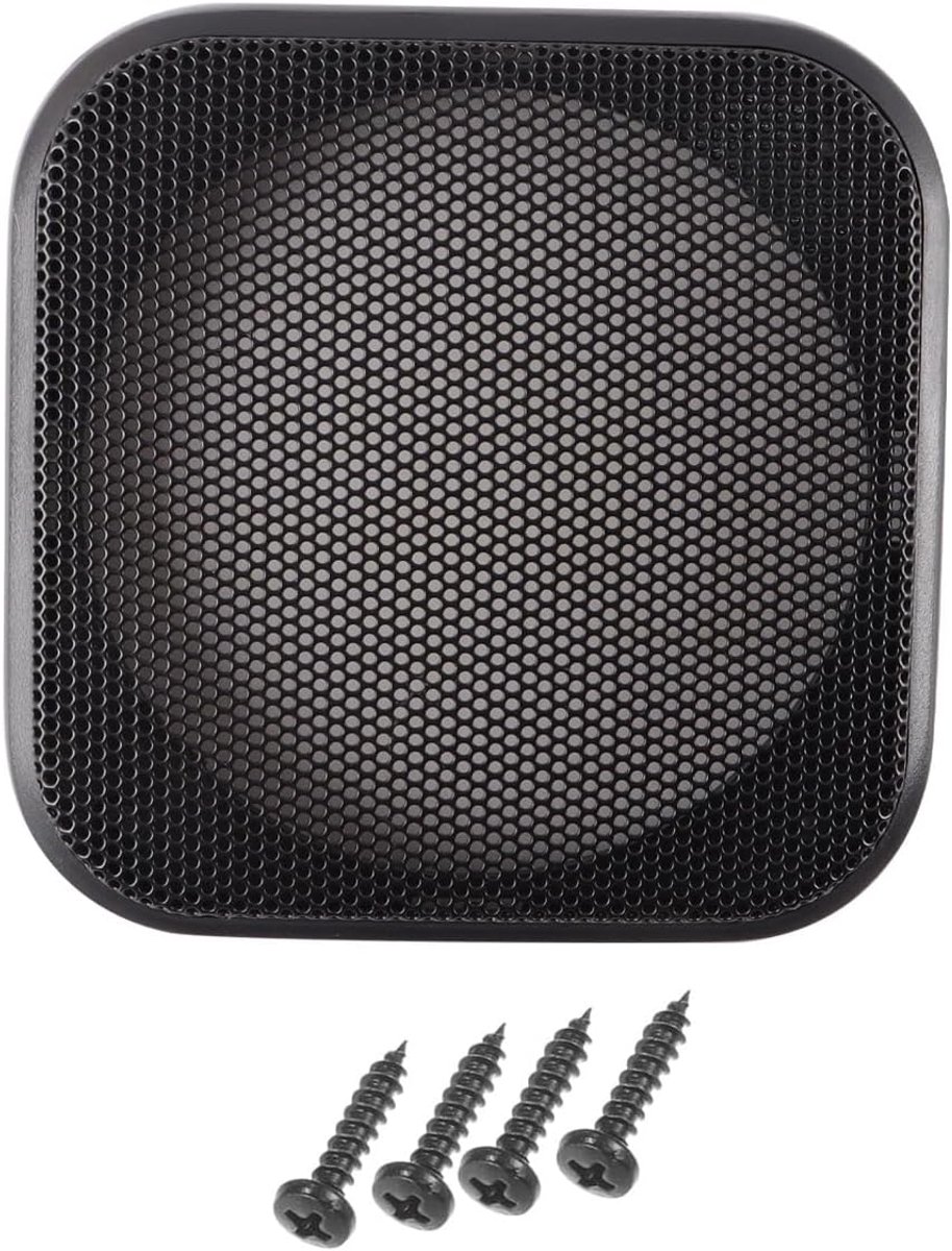 zalati 4-inch universele luidsprekerroosterafdekking ABS vierkante luidsprekerroosterafdekking, geschikt voor thuis-, auto- en buitenaudiosystemen