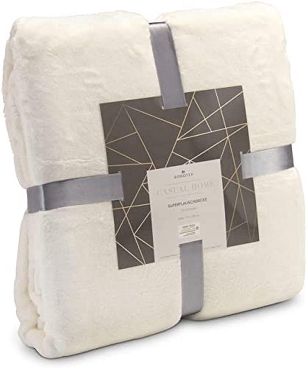 Microfleece Dekentje 150 x 200 cm - Beige - 100% polyester - Voor ultiem comfort - SnelShoppen