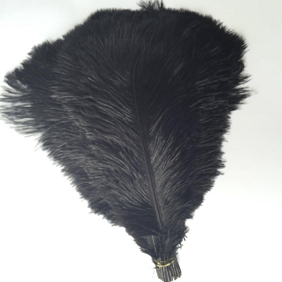 Veren pluimen van 30 - 35 cm voor bruiloft tafelmiddelpunten, pak van 10 (zwart)