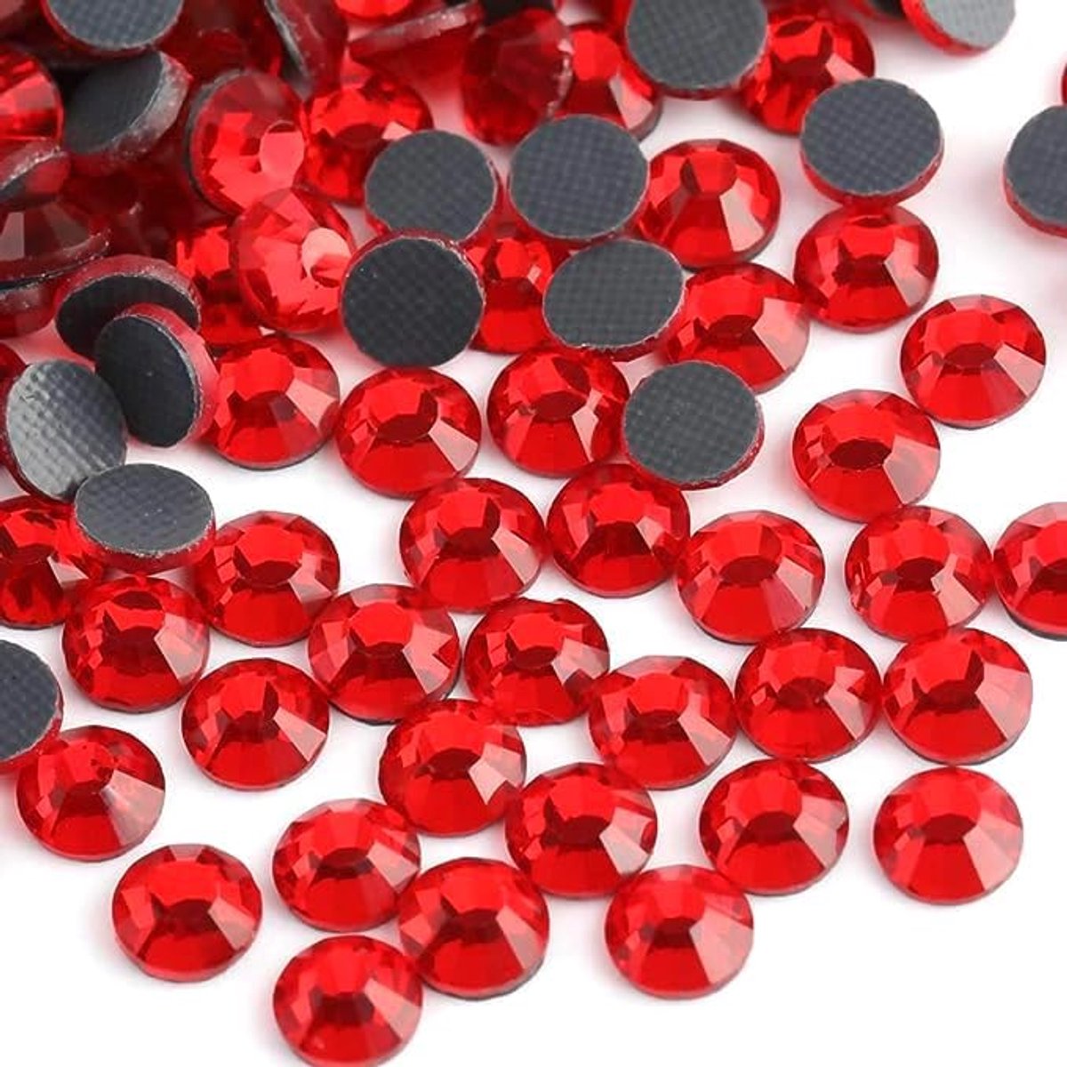 Hotfix SS10 7200 stuks ronde glazen strass-steentjes met platte achterkant, 2,5-3 mm, 2,5mm ~ 3mm, Glas, Strass