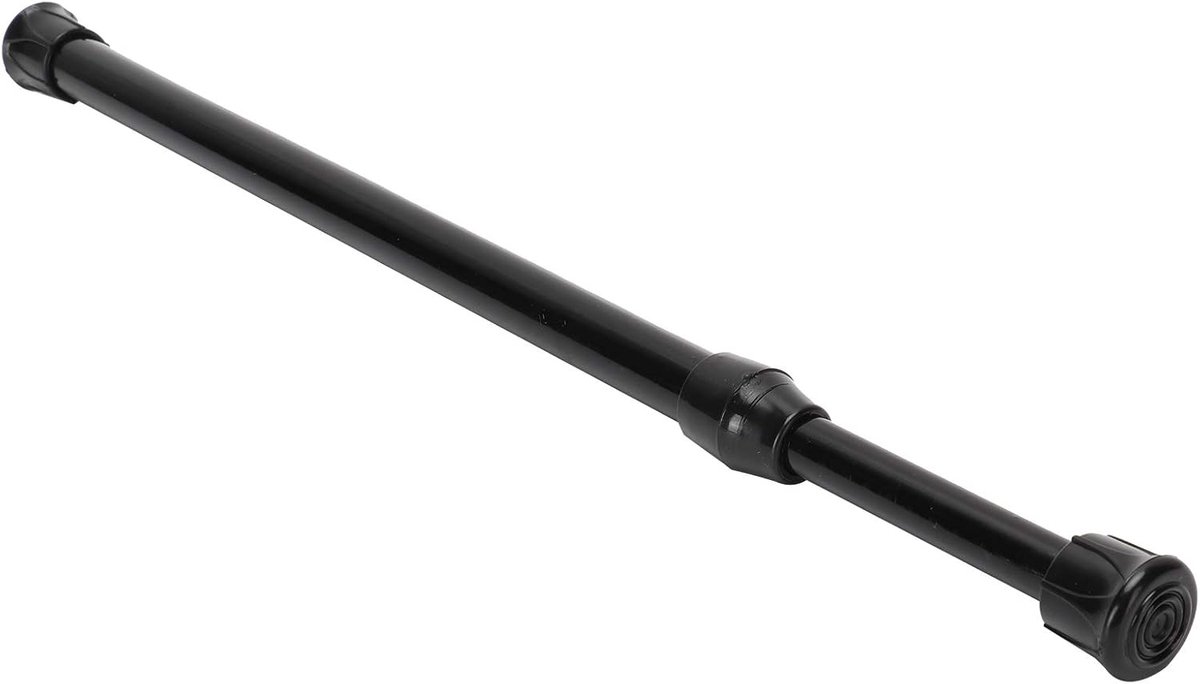 Stangen, Verstelbare Veerbelaste Uitbreidbare Kleine Gordijnspanstang voor Keuken, Badkamer, Raam, Kledingkast, Keukengerei en Kast - Zwart(25-40cm/9.8-15.7in)