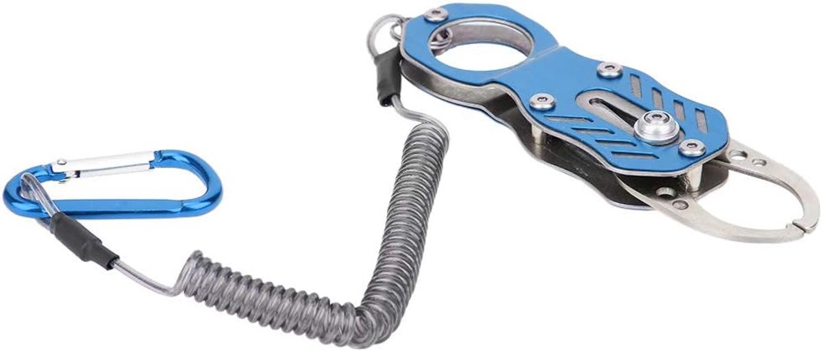 Grabber Grijper, Aluminium Vis Lip Grijper Vissentang Vis Mond Klem Met Anti-Verloren Touw(Blauw) Ander visgereedschap en toebehoren