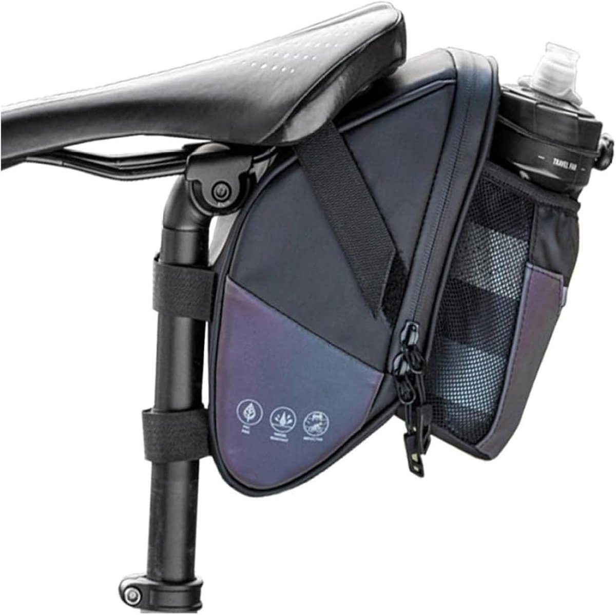 Zadeltassen met waterfles zakje waterdichte fietstassen onder de stoel Pack voor Mountain Road zadeltas fietsen opbergtas 1.5L