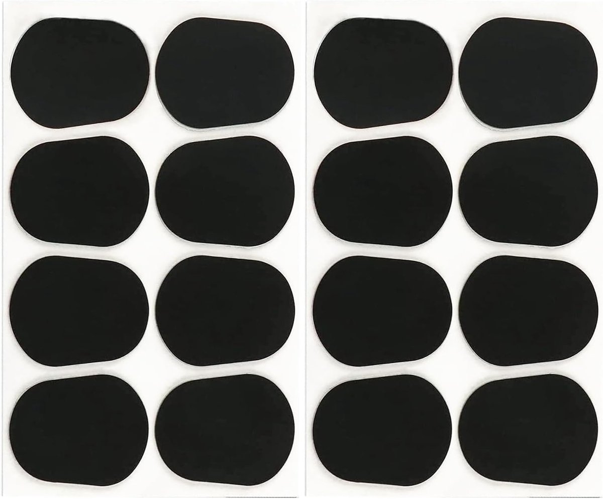 16 stuks saxofoon mondstukpads klarinet mondstuk kussen altsaxofoon tenorsaxofoon mondstukpatches zwarte kussens 0,8 mm dik voor beginners, muzikanten, saxofoons en klarinetten