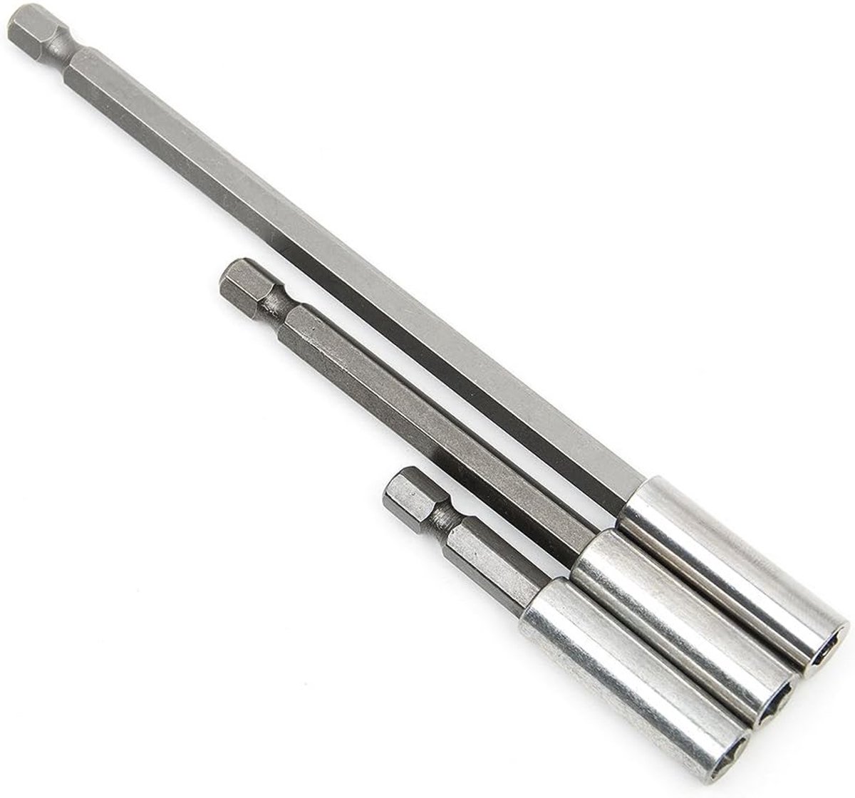 3-delige magnetische boorhouderverlenging 3-delige set voor schroeven, moeren en elke boor en handheld driver - inclusief 2", 4", 6" uitbreidingen voor snelle verandering - 1/4 inch zeskant schacht