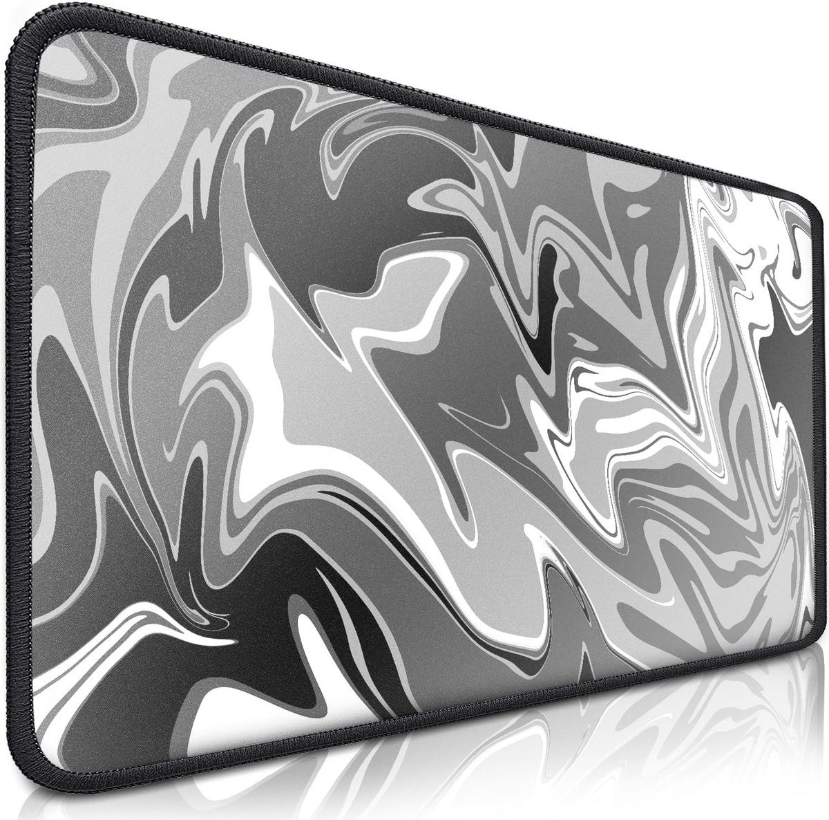 XXL Gaming muismat grijs - grote muismat 900 x 400 mm - antislip bureauonderlegger voor gaming en kantoor - naadloze randen - nauwkeurige en duurzame pad