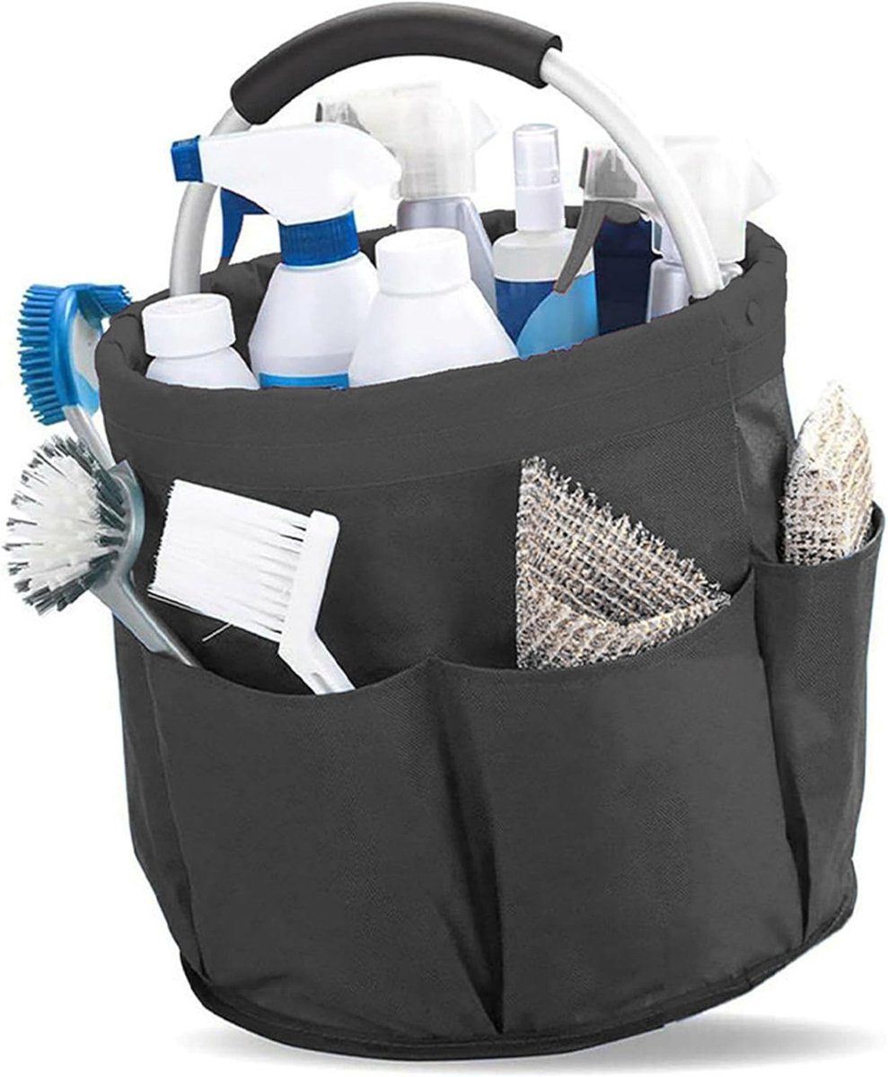 opvouwbare mand met gereedschap, emmer gereedschap tas, opvouwbare tuin gadget tas, draagbare mand met gereedschap voor eenvoudig opbergen, geschikt voor organizer tassen (zwart)